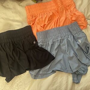 Get Your Flirt On Shorts. Athletic Shorts Set - Black, Orange, Blue